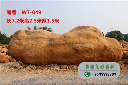 黄蜡石纪念石_大型黄蜡石低价出售W7-049