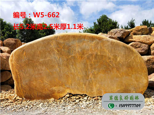 黄蜡石地标石W5-662